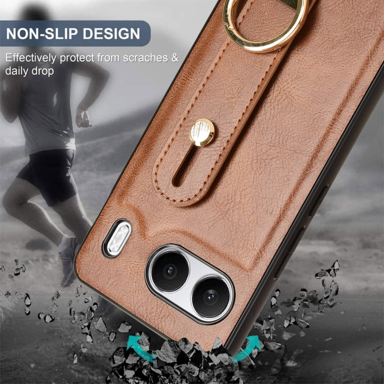 For OnePlus Nord 4 5G Wristband Leather Back Phone Case