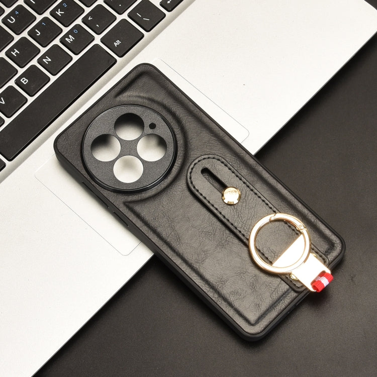 For OnePlus 13 Wristband Leather Back Phone Case