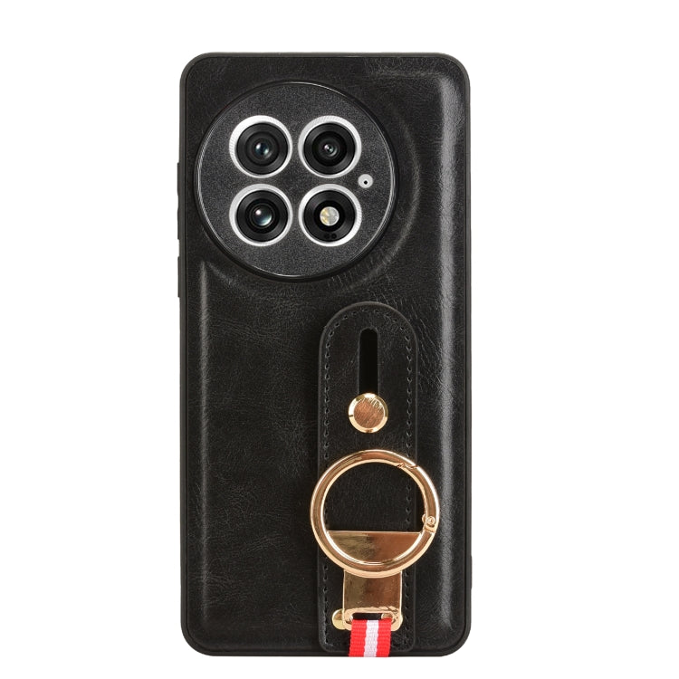 For OnePlus 13 Wristband Leather Back Phone Case