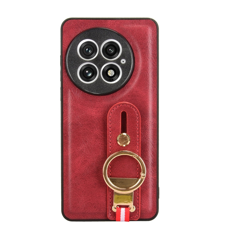 For OnePlus 13 Wristband Leather Back Phone Case