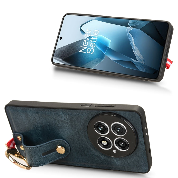 For OnePlus 13 Wristband Leather Back Phone Case