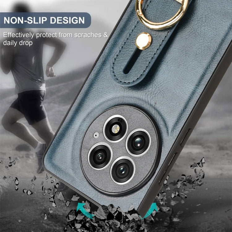 For OnePlus 13 Wristband Leather Back Phone Case