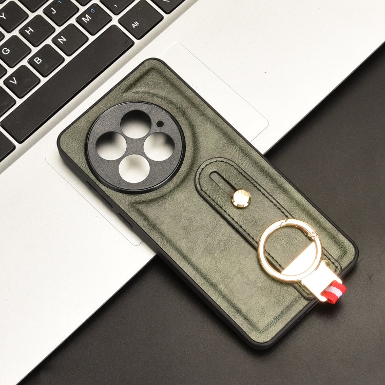 For OnePlus 13 Wristband Leather Back Phone Case