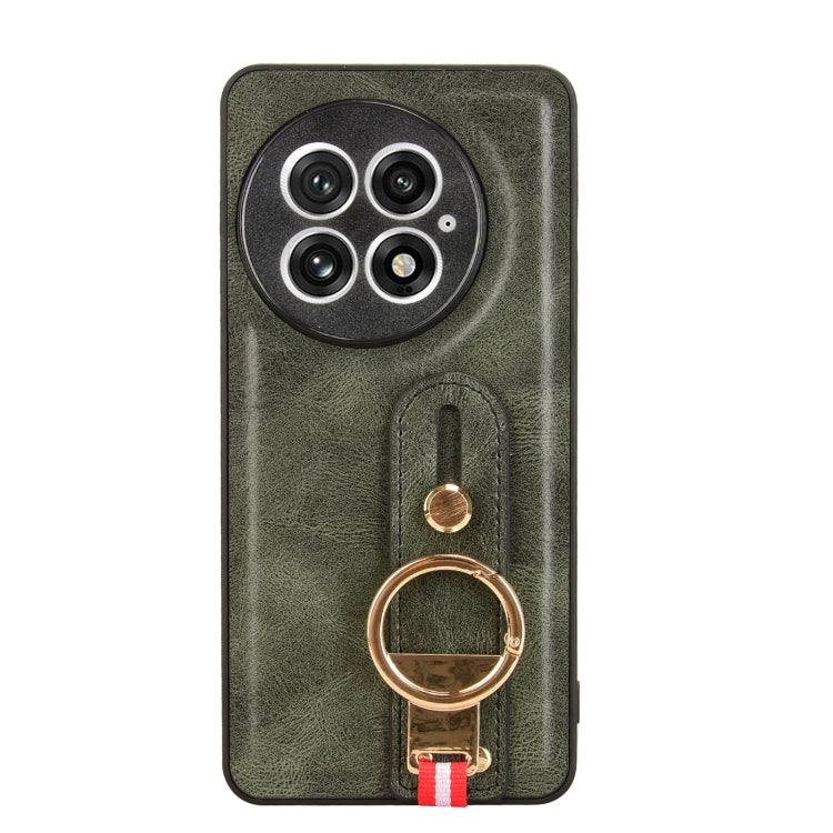 For OnePlus 13 Wristband Leather Back Phone Case
