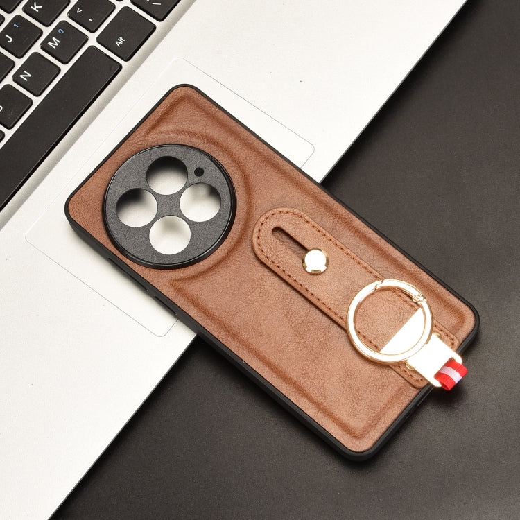 For OnePlus 13 Wristband Leather Back Phone Case