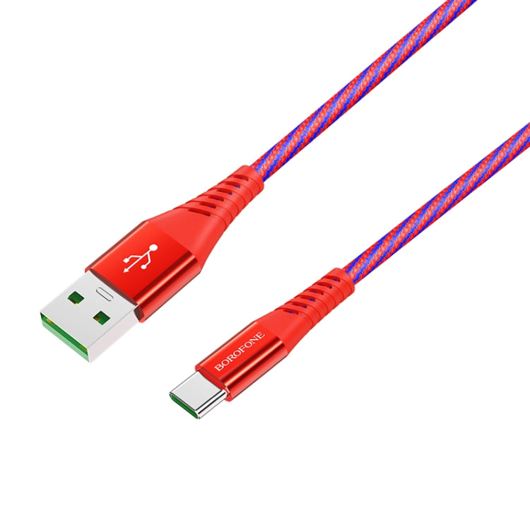 Borofone BU13 1.2m 5A Max Output USB to USB-C / Type-C Craft Fast Charging Data Cable