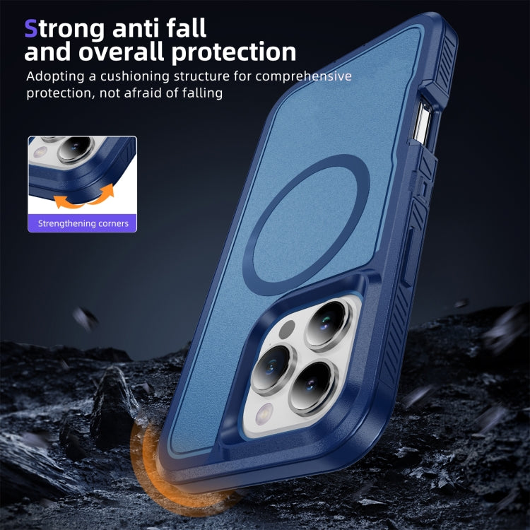 For iPhone 16 Pro Max Guard Magsafe Magnetic Ring Matte Phone Case