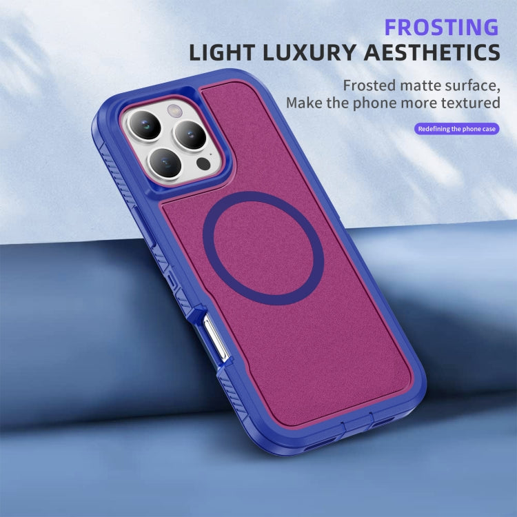 For iPhone 16 Pro Max Guard Magsafe Magnetic Ring Matte Phone Case