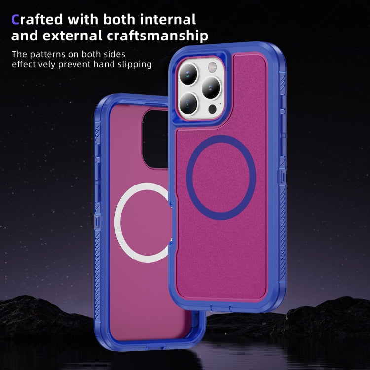 For iPhone 16 Pro Max Guard Magsafe Magnetic Ring Matte Phone Case