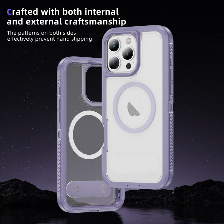 For iPhone 16 Pro Max Guard Magsafe Magnetic Ring Matte Phone Case