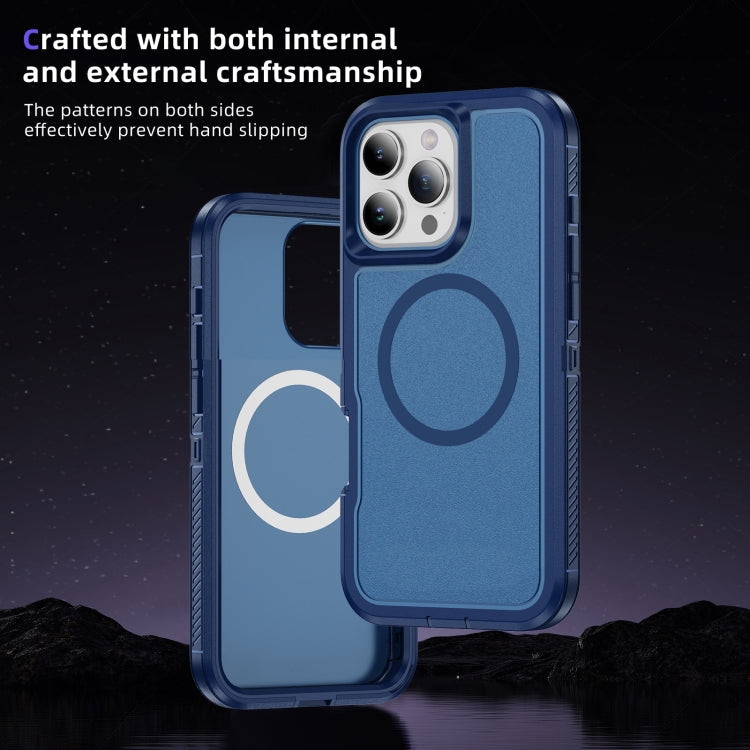 For iPhone 16 Pro Guard Magsafe Magnetic Ring Matte Phone Case