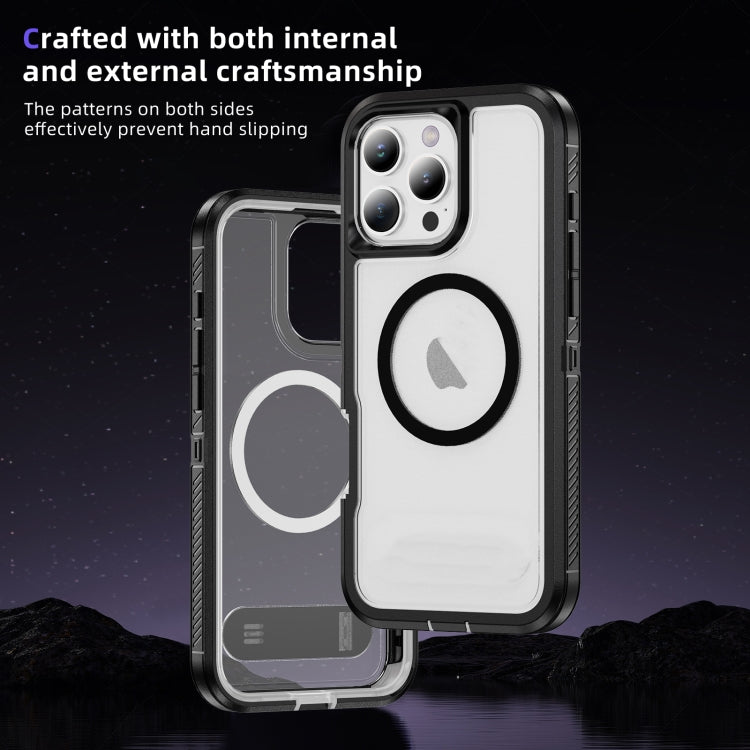 For iPhone 16 Pro Guard Magsafe Magnetic Ring Matte Phone Case