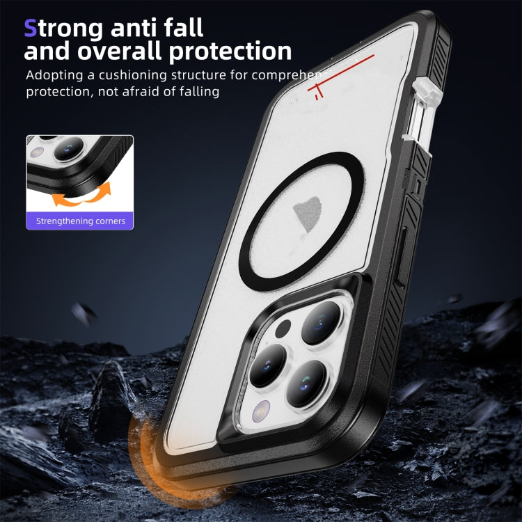 For iPhone 16 Pro Guard Magsafe Magnetic Ring Matte Phone Case
