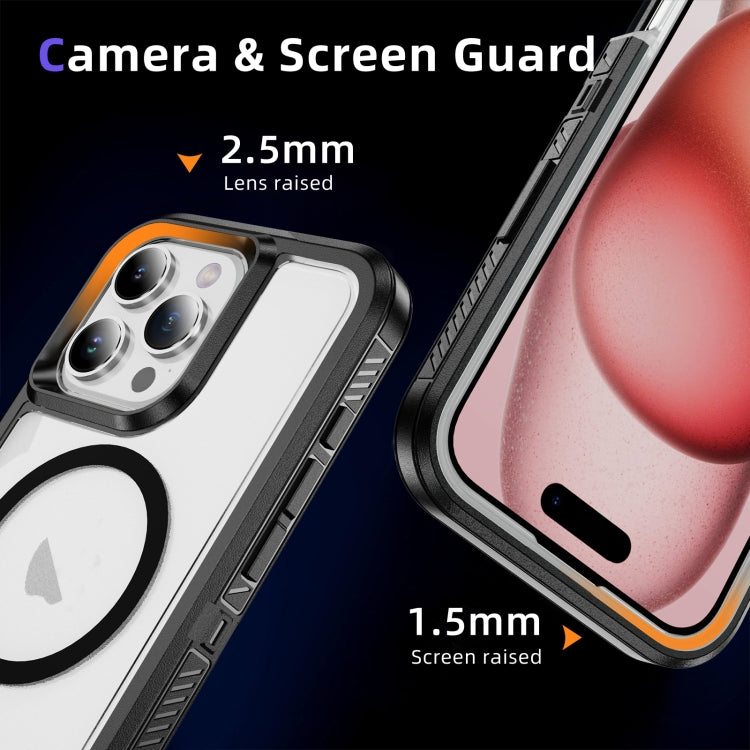 For iPhone 16 Pro Guard Magsafe Magnetic Ring Matte Phone Case
