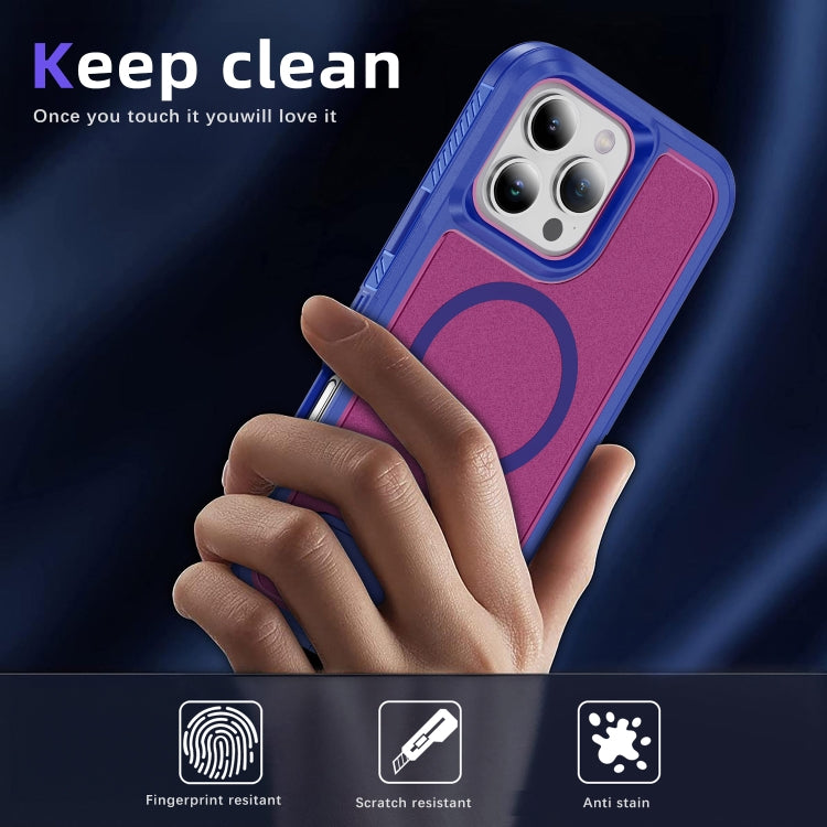 For iPhone 16 Pro Guard Magsafe Magnetic Ring Matte Phone Case