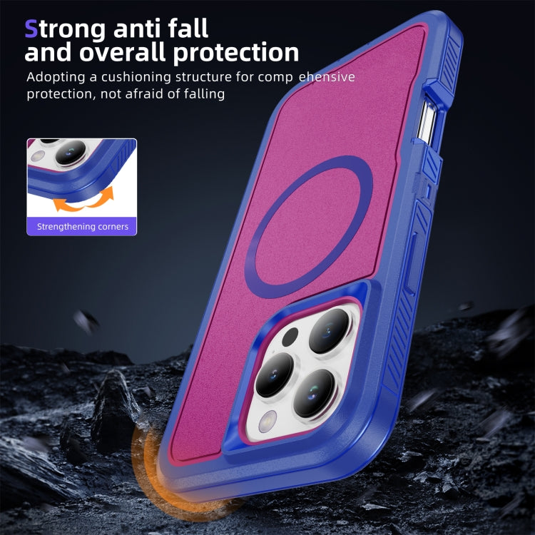 For iPhone 16 Pro Guard Magsafe Magnetic Ring Matte Phone Case