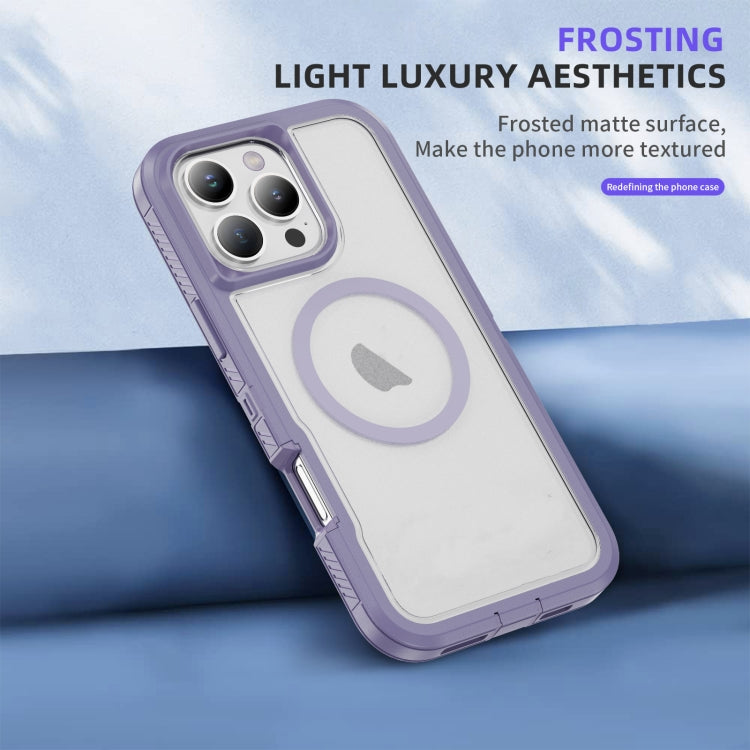 For iPhone 16 Pro Guard Magsafe Magnetic Ring Matte Phone Case