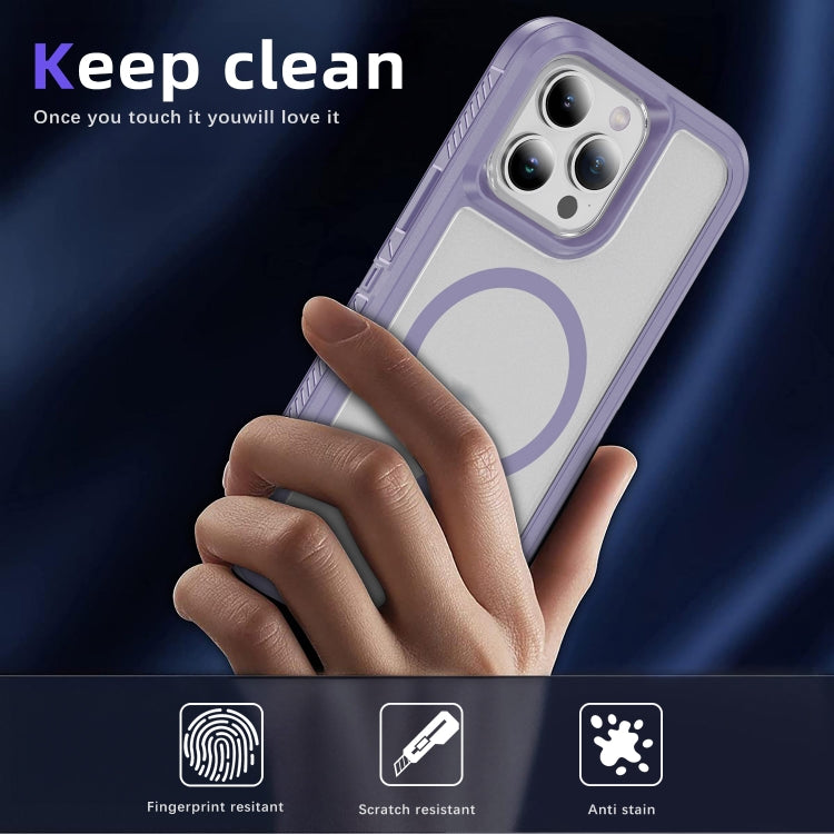 For iPhone 16 Pro Guard Magsafe Magnetic Ring Matte Phone Case
