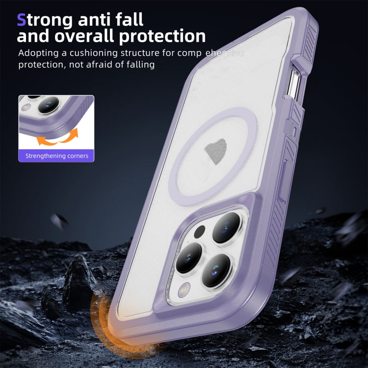 For iPhone 16 Pro Guard Magsafe Magnetic Ring Matte Phone Case