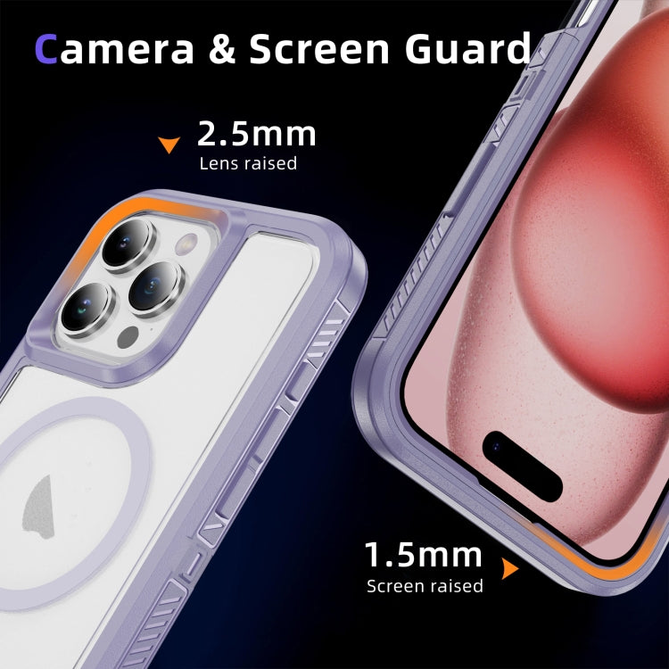 For iPhone 16 Pro Guard Magsafe Magnetic Ring Matte Phone Case