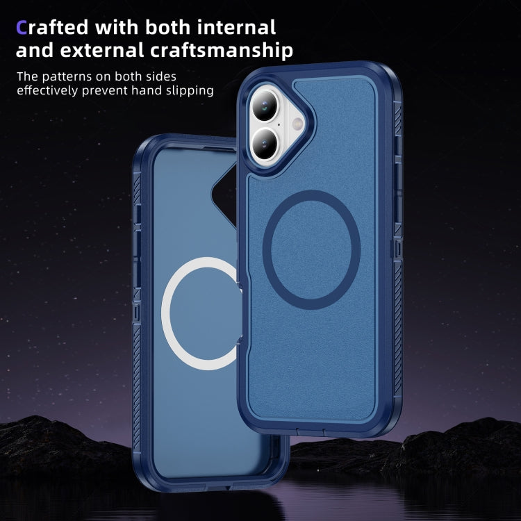 For iPhone 16 Plus Guard Magsafe Magnetic Ring Matte Phone Case