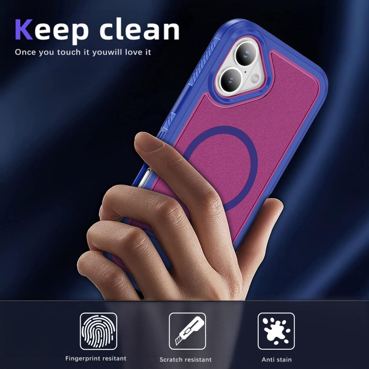 For iPhone 16 Plus Guard Magsafe Magnetic Ring Matte Phone Case