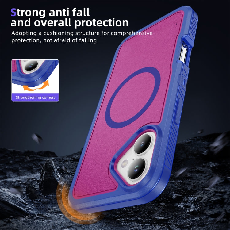 For iPhone 16 Plus Guard Magsafe Magnetic Ring Matte Phone Case