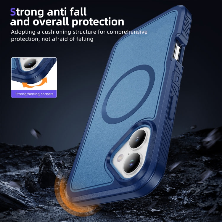 For iPhone 16 Guard Magsafe Magnetic Ring Matte Phone Case