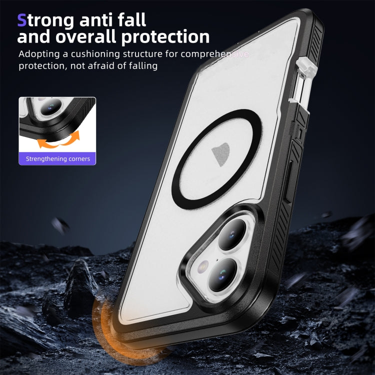 For iPhone 16 Guard Magsafe Magnetic Ring Matte Phone Case