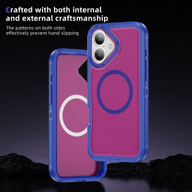 For iPhone 16 Guard Magsafe Magnetic Ring Matte Phone Case