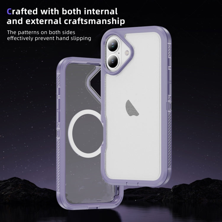 For iPhone 16 Guard Magsafe Magnetic Ring Matte Phone Case
