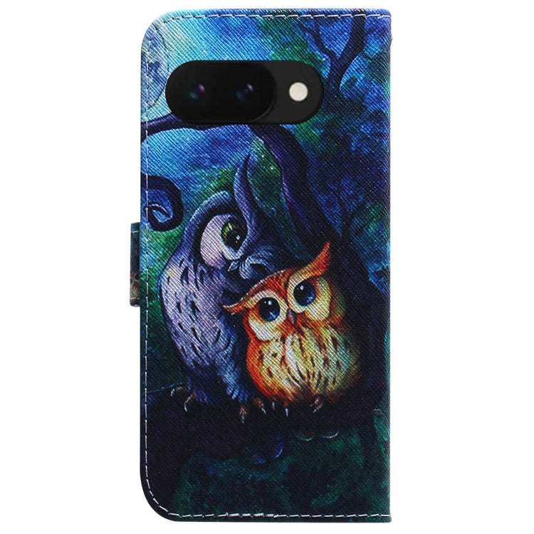For Google Pixel 9a Coloured Drawing Flip Leather Phone Case