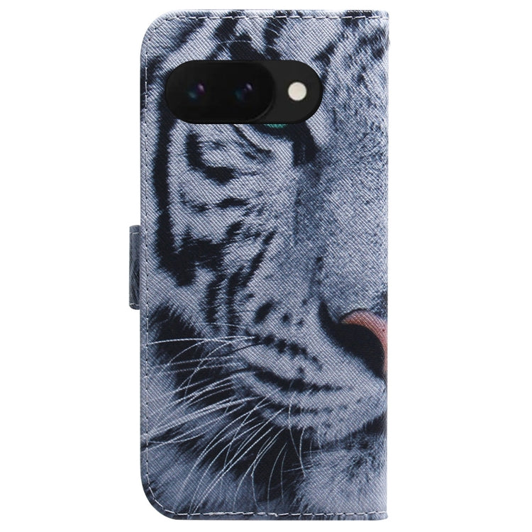 For Google Pixel 9a Coloured Drawing Flip Leather Phone Case