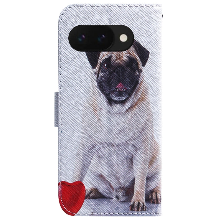 For Google Pixel 9a Coloured Drawing Flip Leather Phone Case