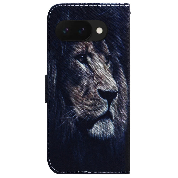 For Google Pixel 9a Coloured Drawing Flip Leather Phone Case