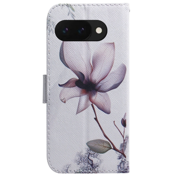 For Google Pixel 9a Coloured Drawing Flip Leather Phone Case