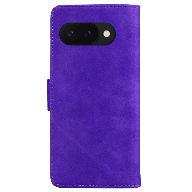 For Google Pixel 9a Skin Feel Pure Color Flip Leather Phone Case