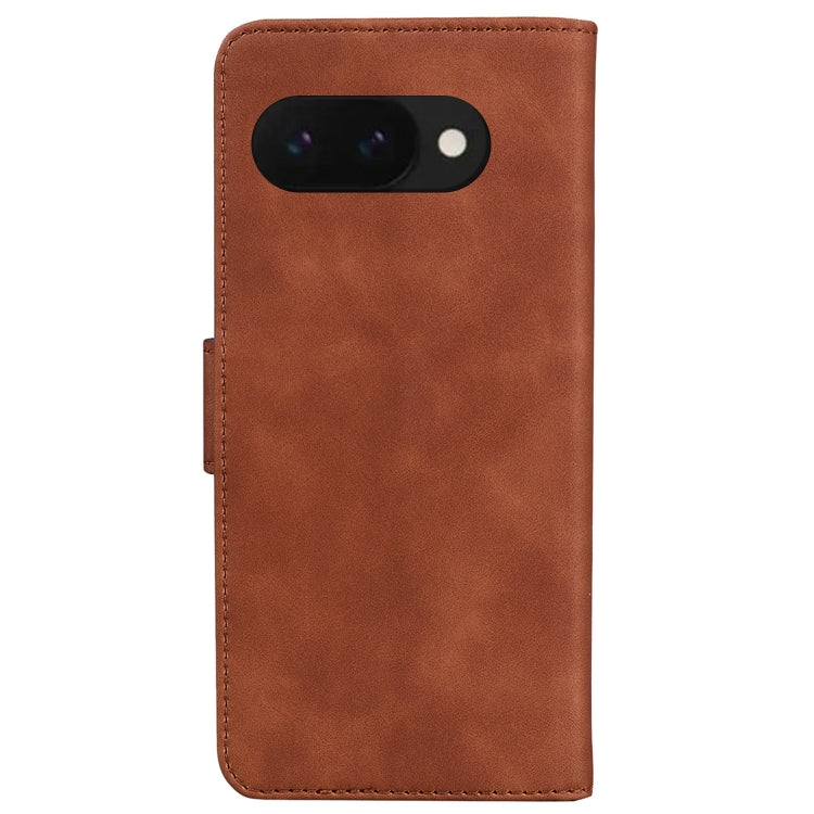 For Google Pixel 9a Skin Feel Pure Color Flip Leather Phone Case