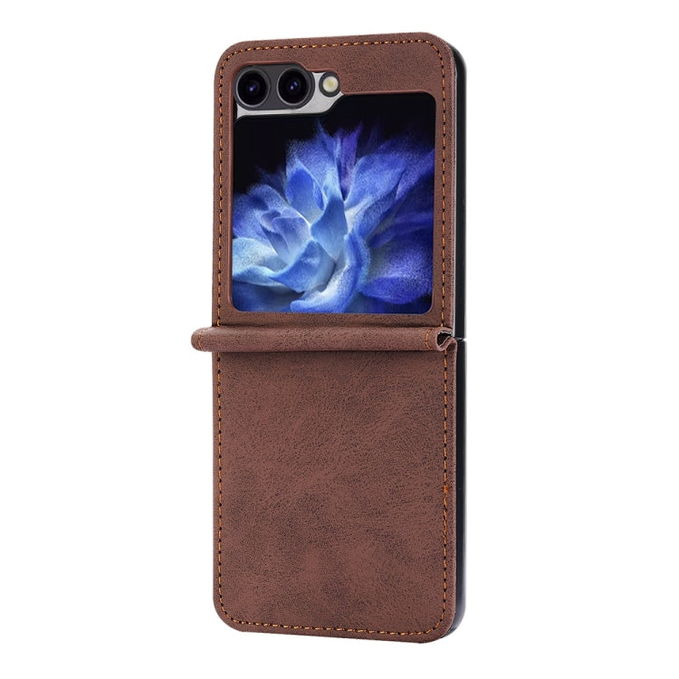 For Samsung Galaxy Z Flip6 Business Solid Color Magnetic RFID Anti-theft Phone Case