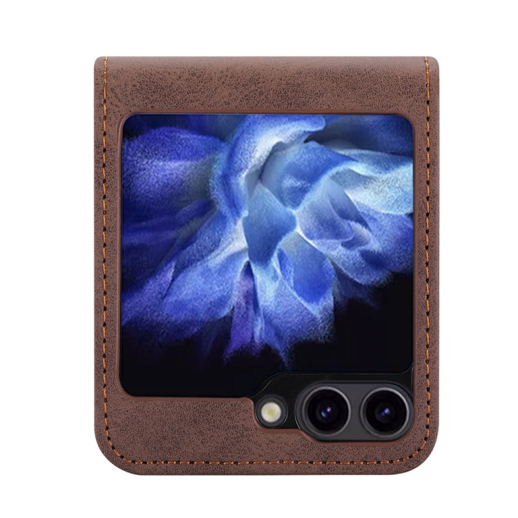 For Samsung Galaxy Z Flip6 Business Solid Color Magnetic RFID Anti-theft Phone Case