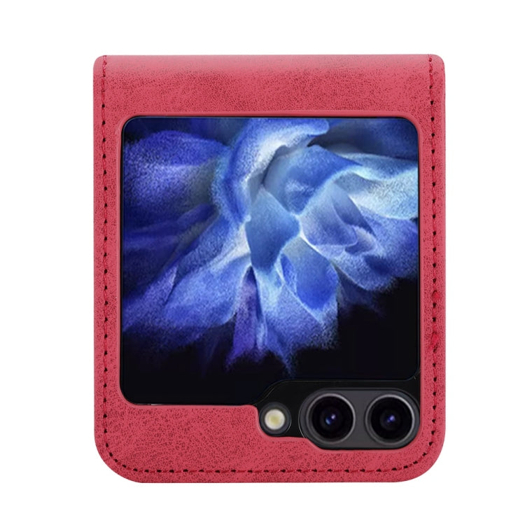 For Samsung Galaxy Z Flip6 Business Solid Color Magnetic RFID Anti-theft Phone Case