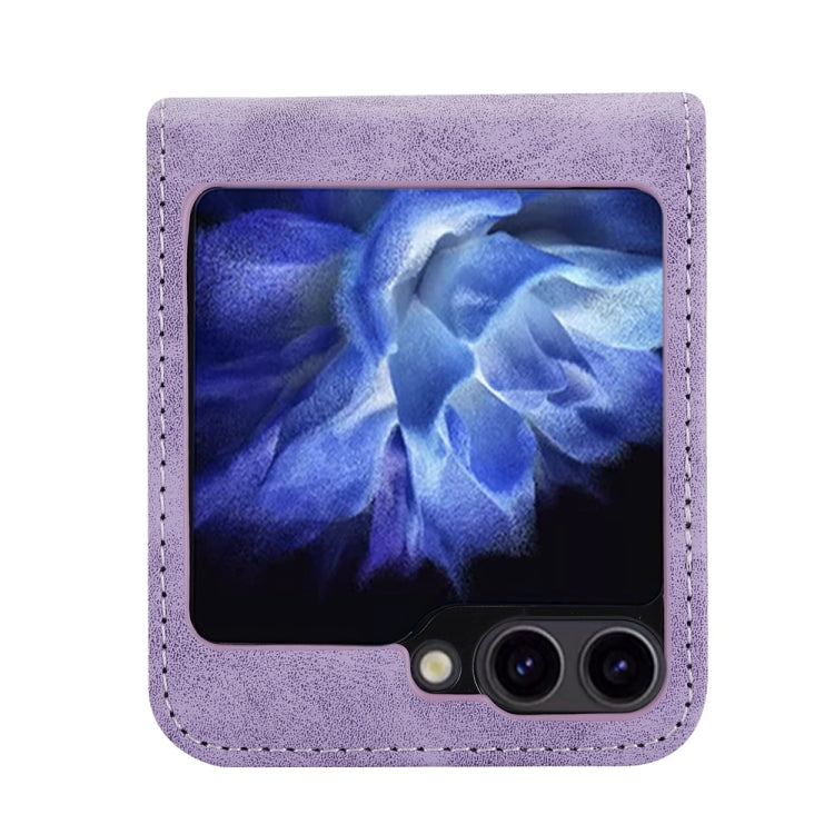 For Samsung Galaxy Z Flip6 Business Solid Color Magnetic RFID Anti-theft Phone Case