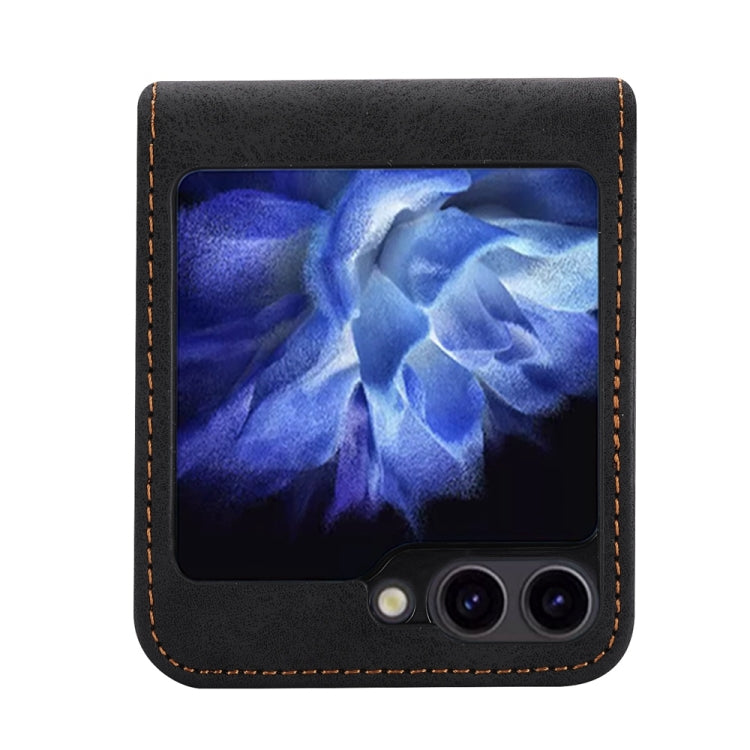 For Samsung Galaxy Z Flip6 Business Solid Color Magnetic RFID Anti-theft Phone Case