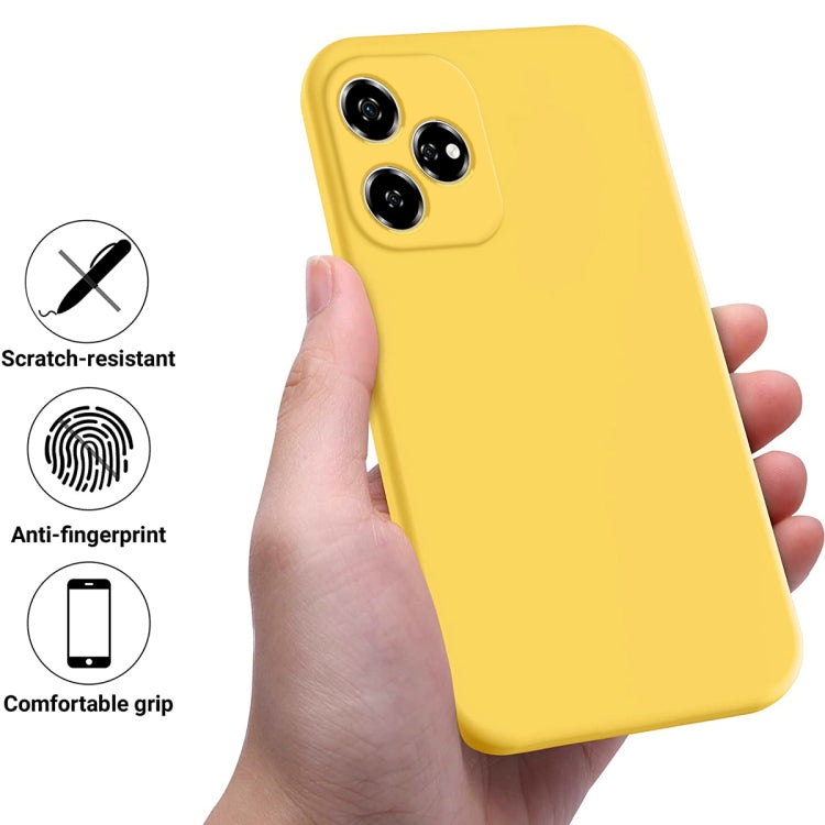 For ZTE Axon 60 Solid Color Liquid Silicone Dropproof Full Coverage Phone Case