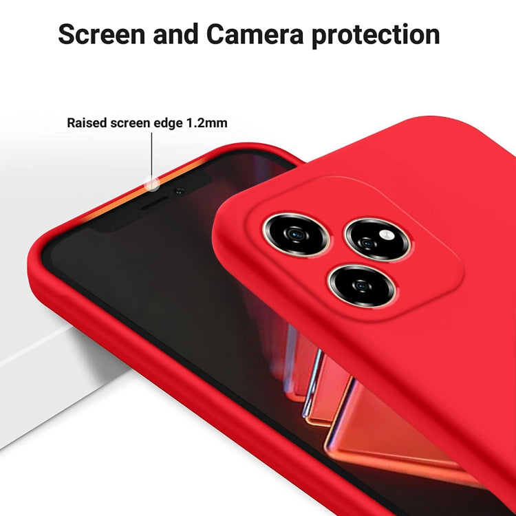 For ZTE Axon 60 Solid Color Liquid Silicone Dropproof Full Coverage Phone Case