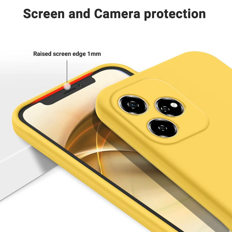 For ZTE Blade V60 Solid Color Liquid Silicone Dropproof Full Coverage Phone Case