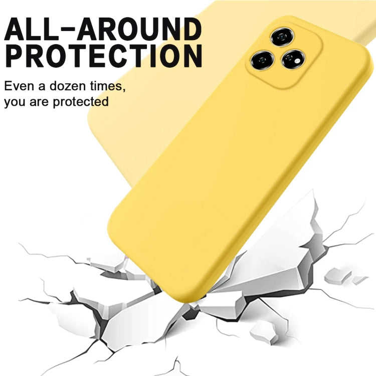 For ZTE Blade V60 Solid Color Liquid Silicone Dropproof Full Coverage Phone Case