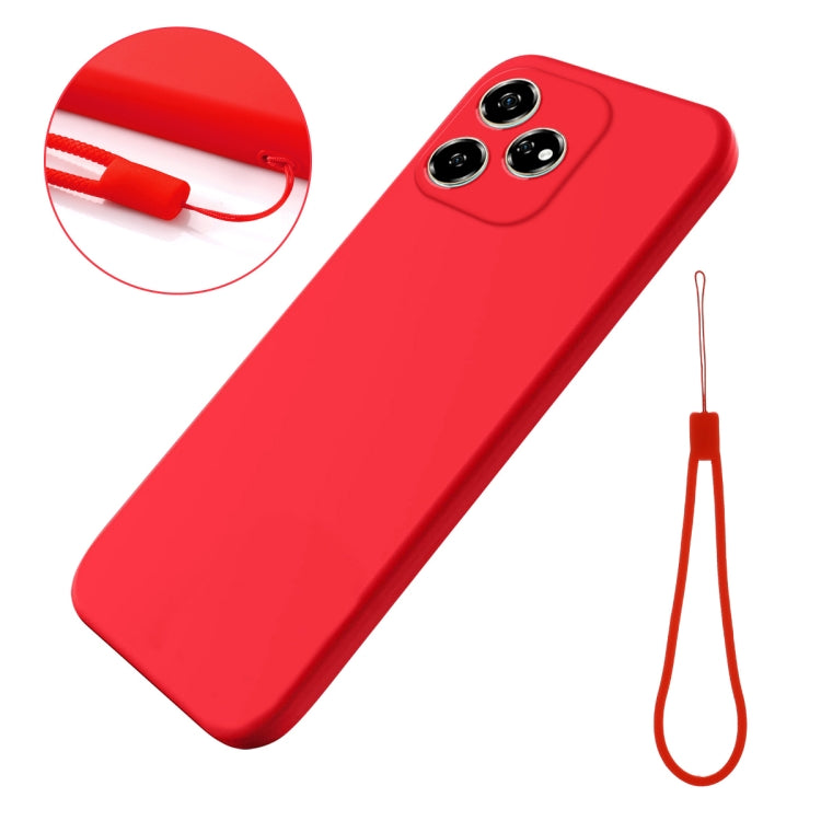 For ZTE Blade V60 Solid Color Liquid Silicone Dropproof Full Coverage Phone Case