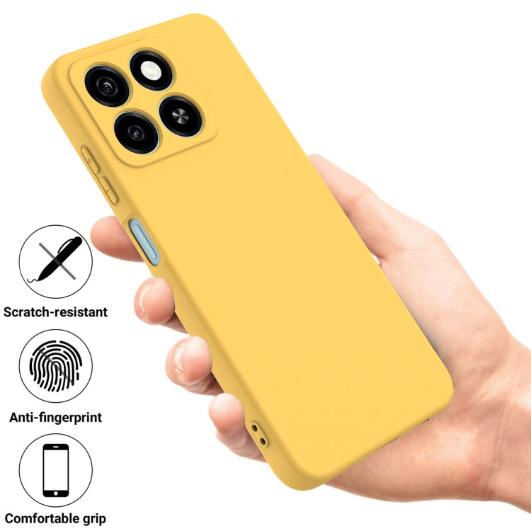 For ZTE Blade A55 / A35 Solid Color Liquid Silicone Dropproof Full Coverage Phone Case