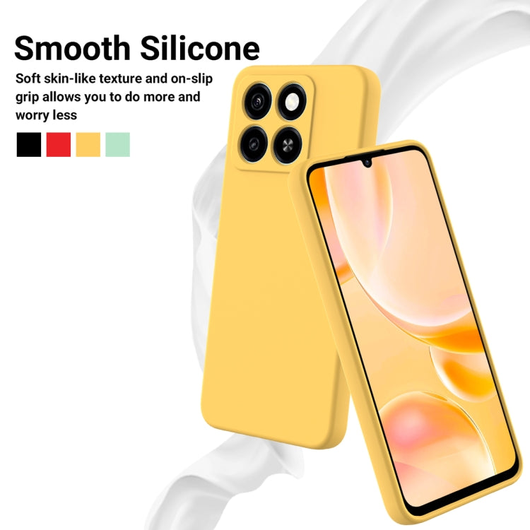 For ZTE Blade A55 / A35 Solid Color Liquid Silicone Dropproof Full Coverage Phone Case